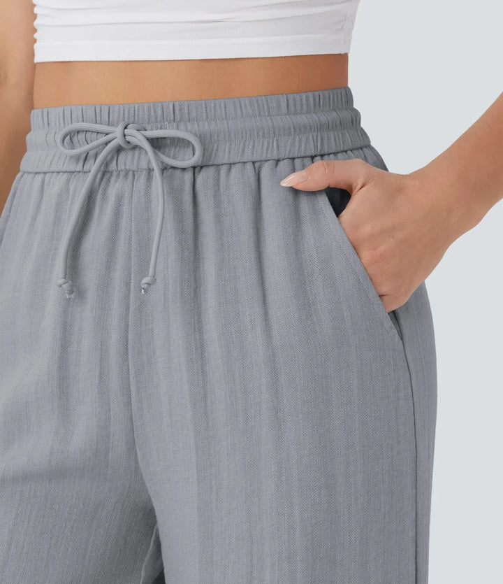 Charlaine | Pantalones de lino cómodos y transpirables con elegantes perneras