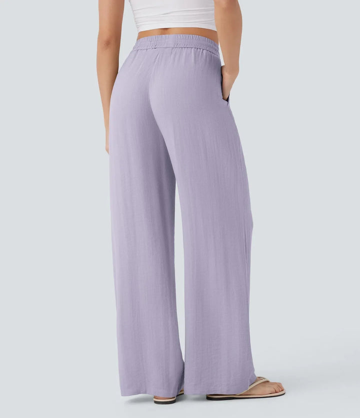 Charlaine | Pantalones de lino cómodos y transpirables con elegantes perneras