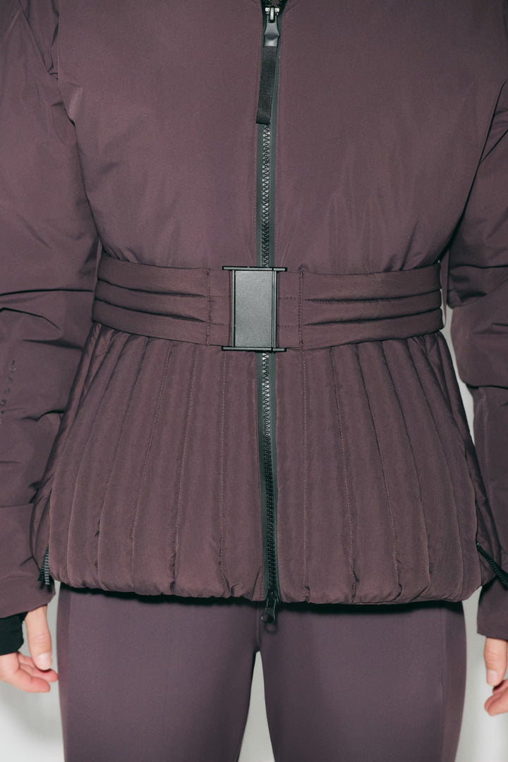 Glenda - Chaqueta de esquí impermeable con capucha desmontable y corte ajustado para mujeres