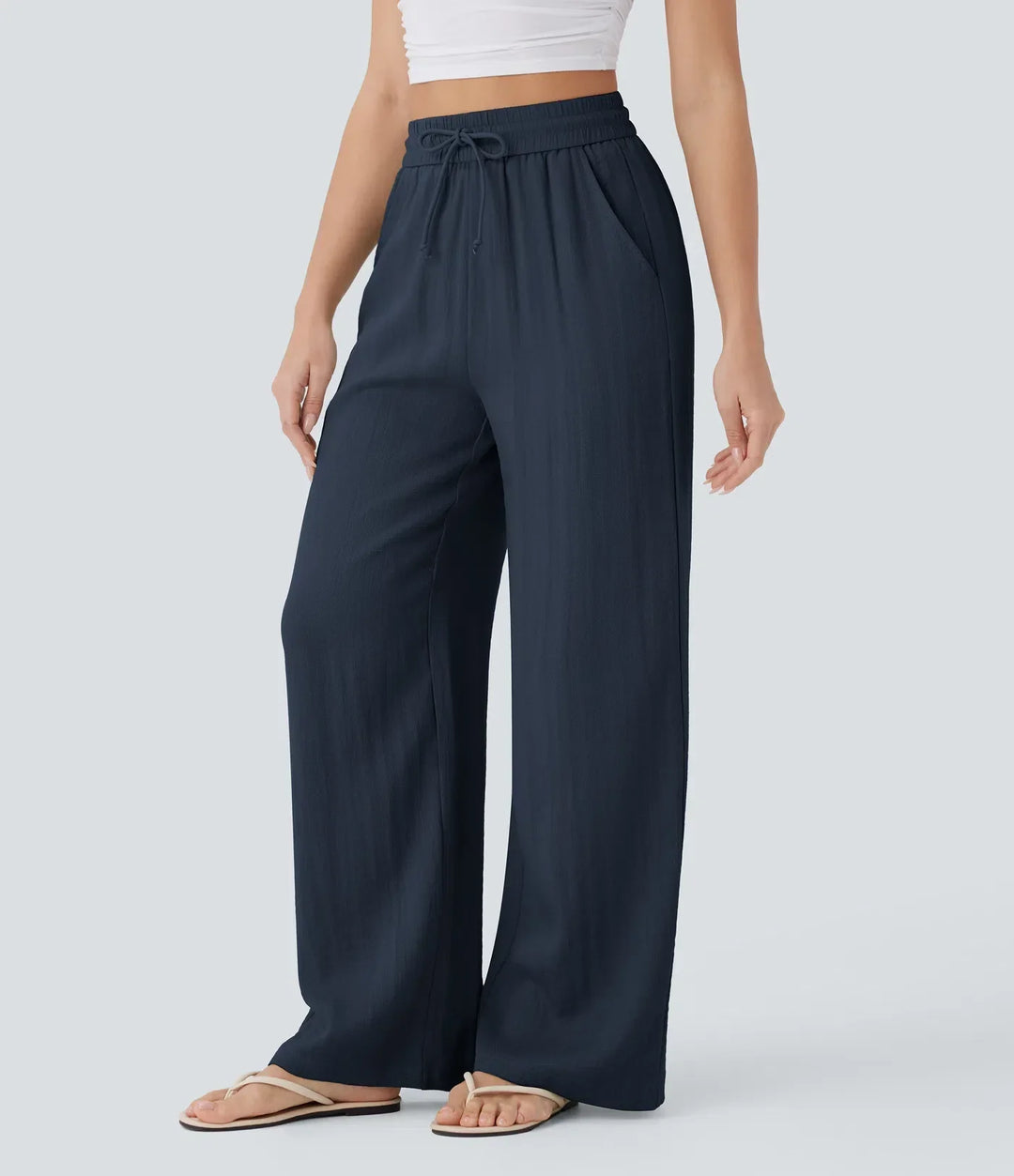 Charlaine | Pantalones de lino cómodos y transpirables con elegantes perneras