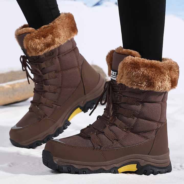 Vespera - Botas de nieve para mujer con forro de piel