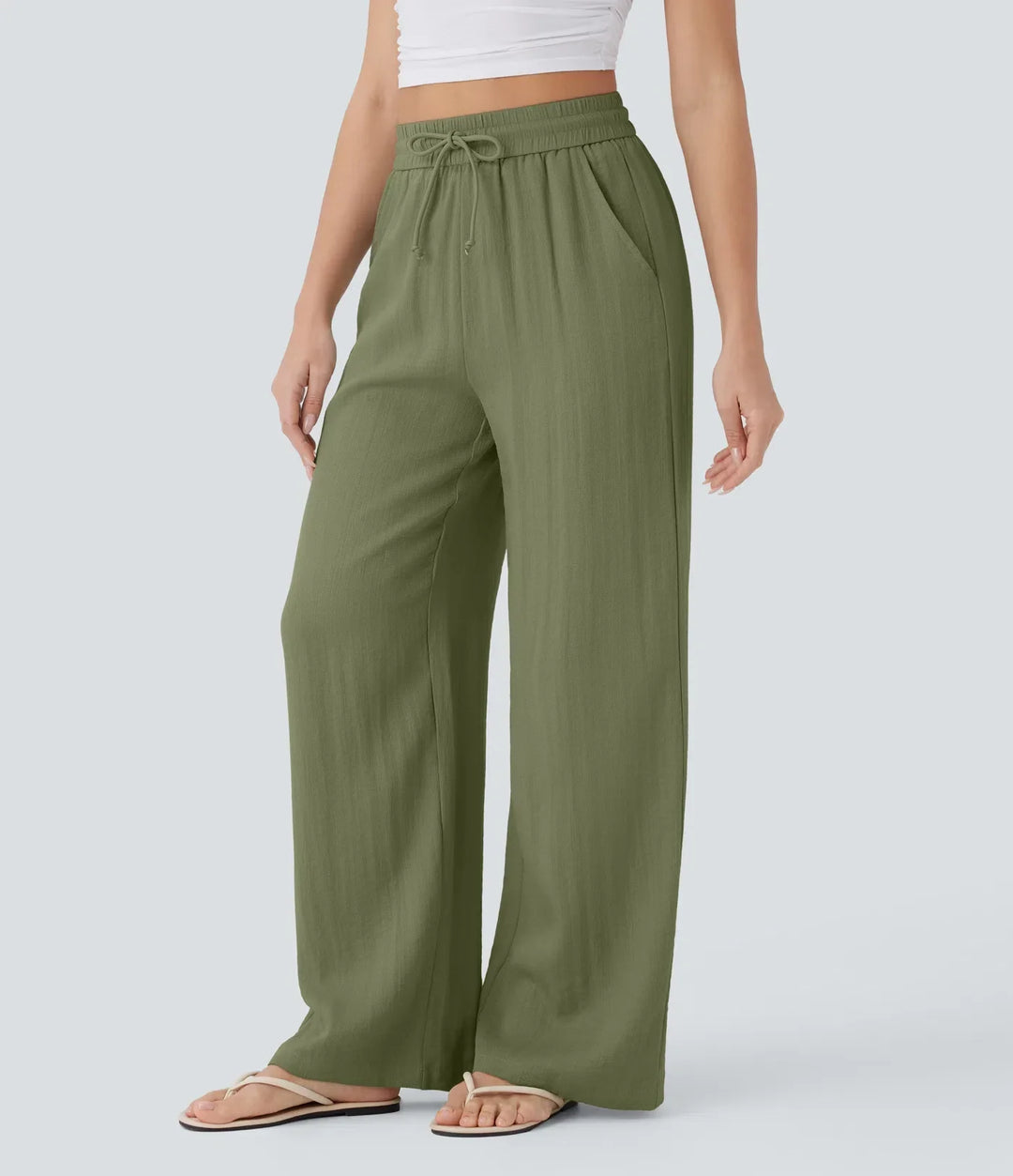 Charlaine | Pantalones de lino cómodos y transpirables con elegantes perneras