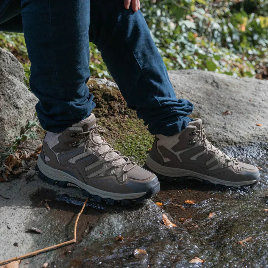 Thalina - Botas de trekking unisex para exteriores – impermeables, amortiguadoras, con caña alta
