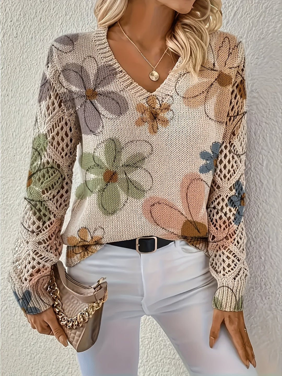 Berenice - Suéter elegante con diseño floral para mujeres