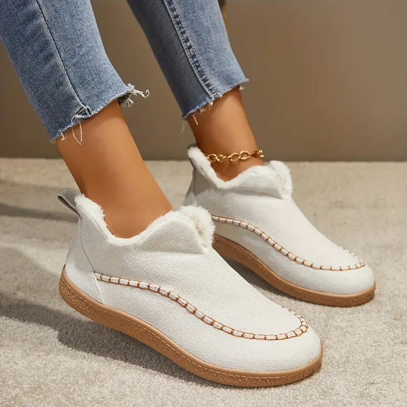 Sylwia | Zapatillas de casa para mujer con forro y suela de goma