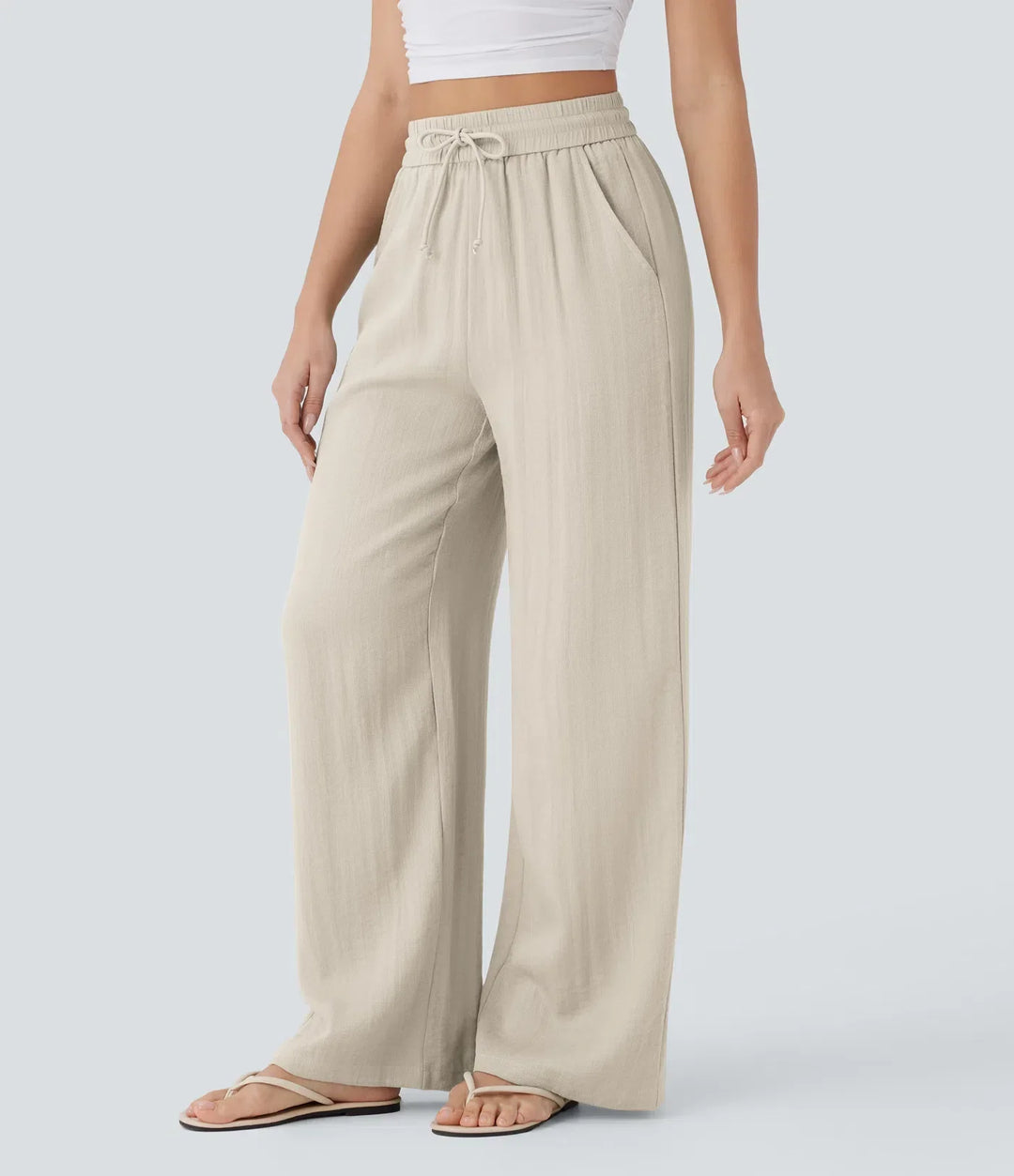 Charlaine | Pantalones de lino cómodos y transpirables con elegantes perneras