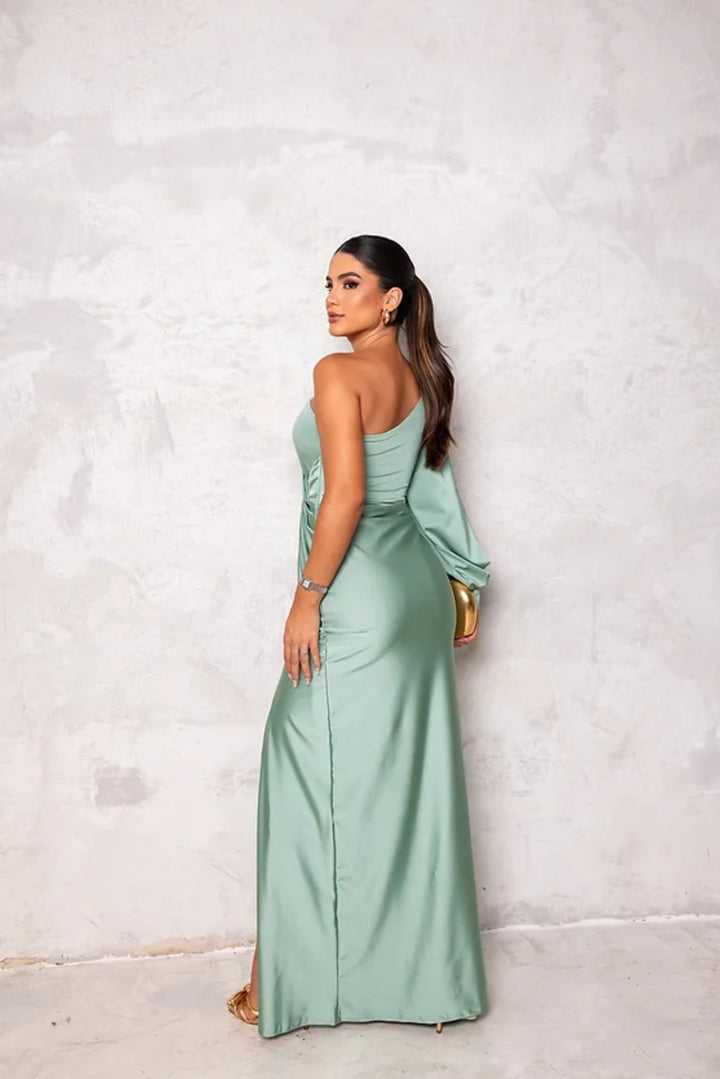 Penélope | Elegante vestido de noche maxi de un solo hombro