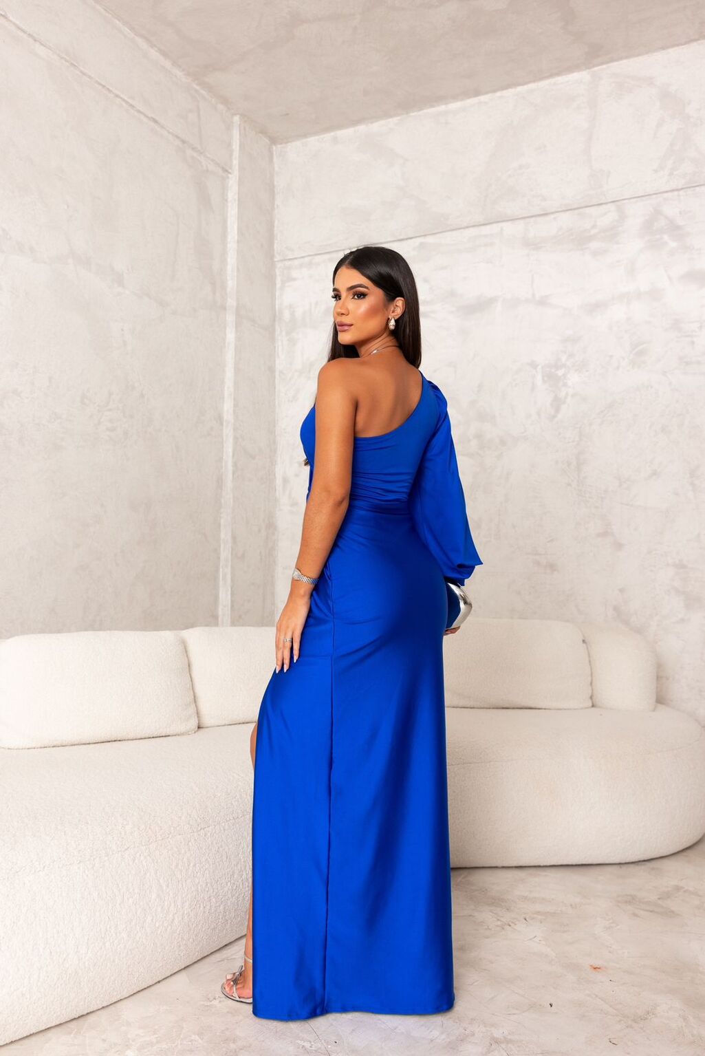 Penélope | Elegante vestido de noche maxi de un solo hombro