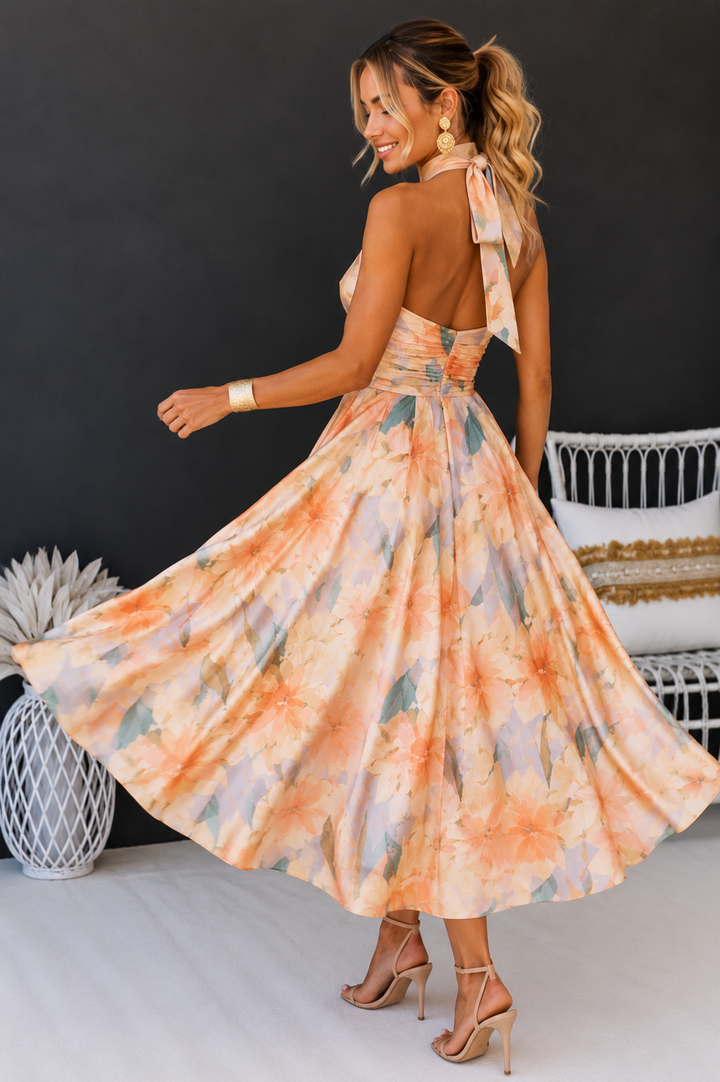 Matilda | Vestido de noche largo para mujer: con atado al cuello