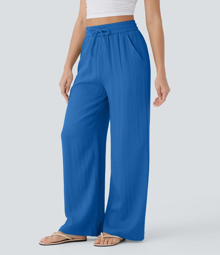 Charlaine | Pantalones de lino cómodos y transpirables con elegantes perneras