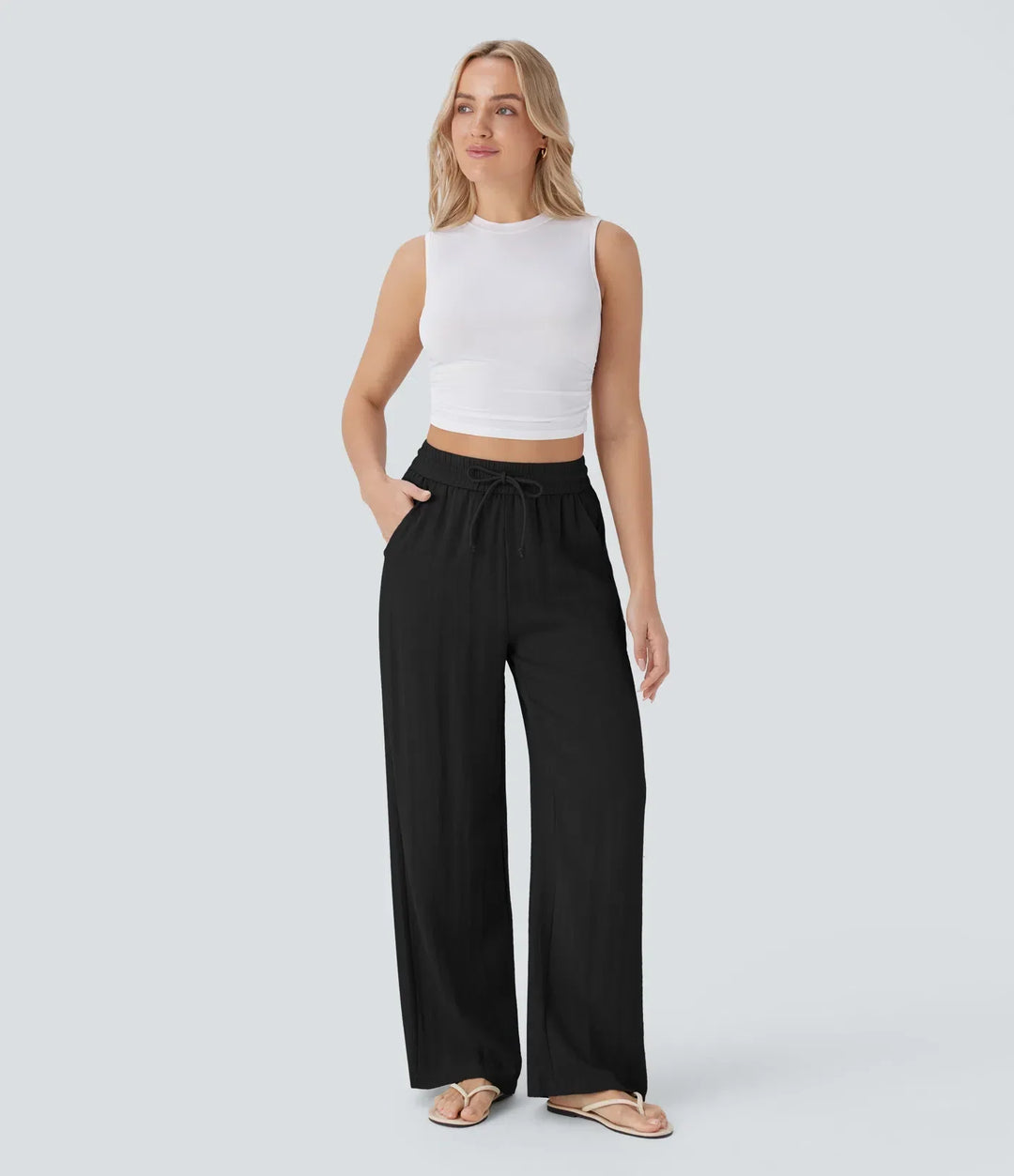 Charlaine | Pantalones de lino cómodos y transpirables con elegantes perneras