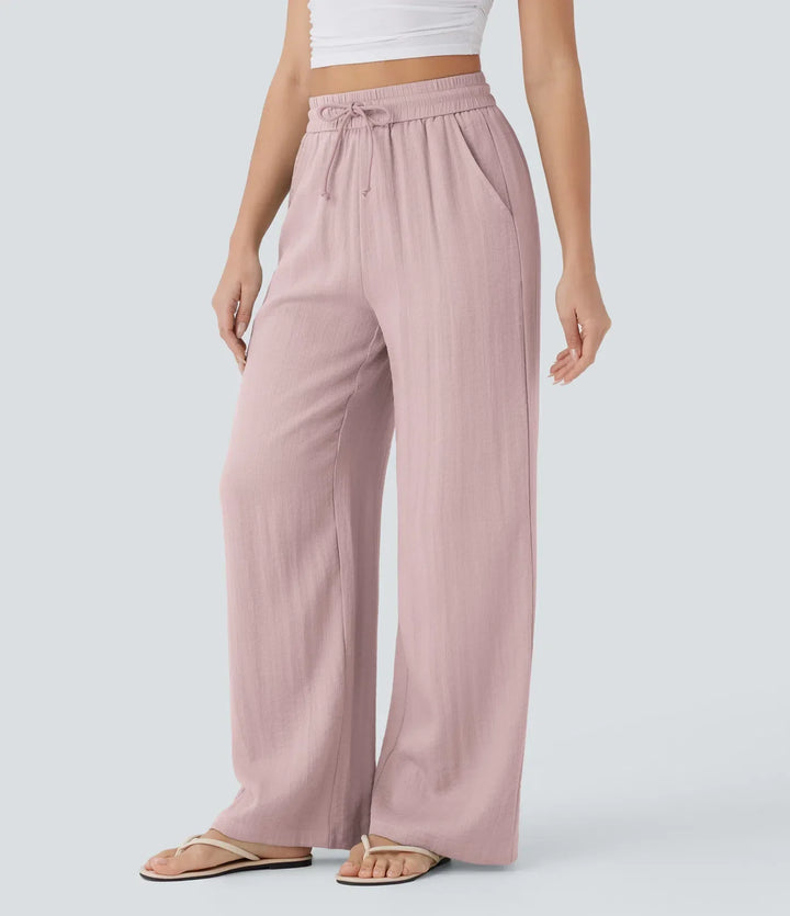 Charlaine | Pantalones de lino cómodos y transpirables con elegantes perneras
