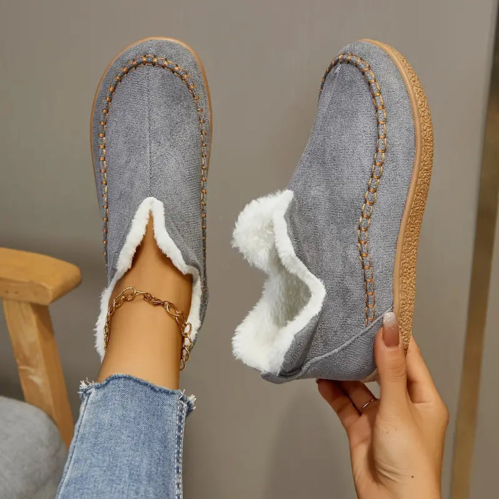 Sylwia | Zapatillas de casa para mujer con forro y suela de goma