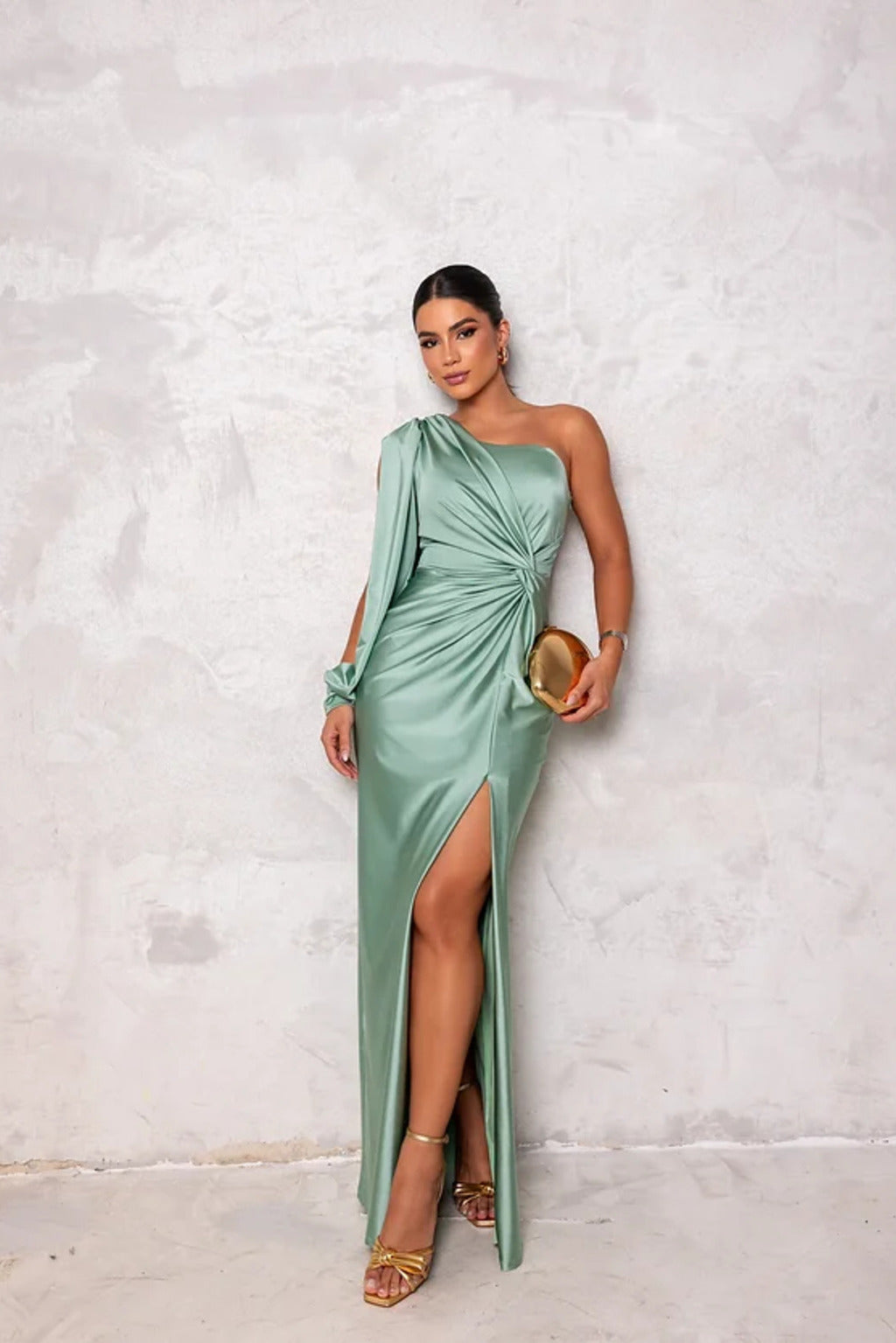 Penélope | Elegante vestido de noche maxi de un solo hombro