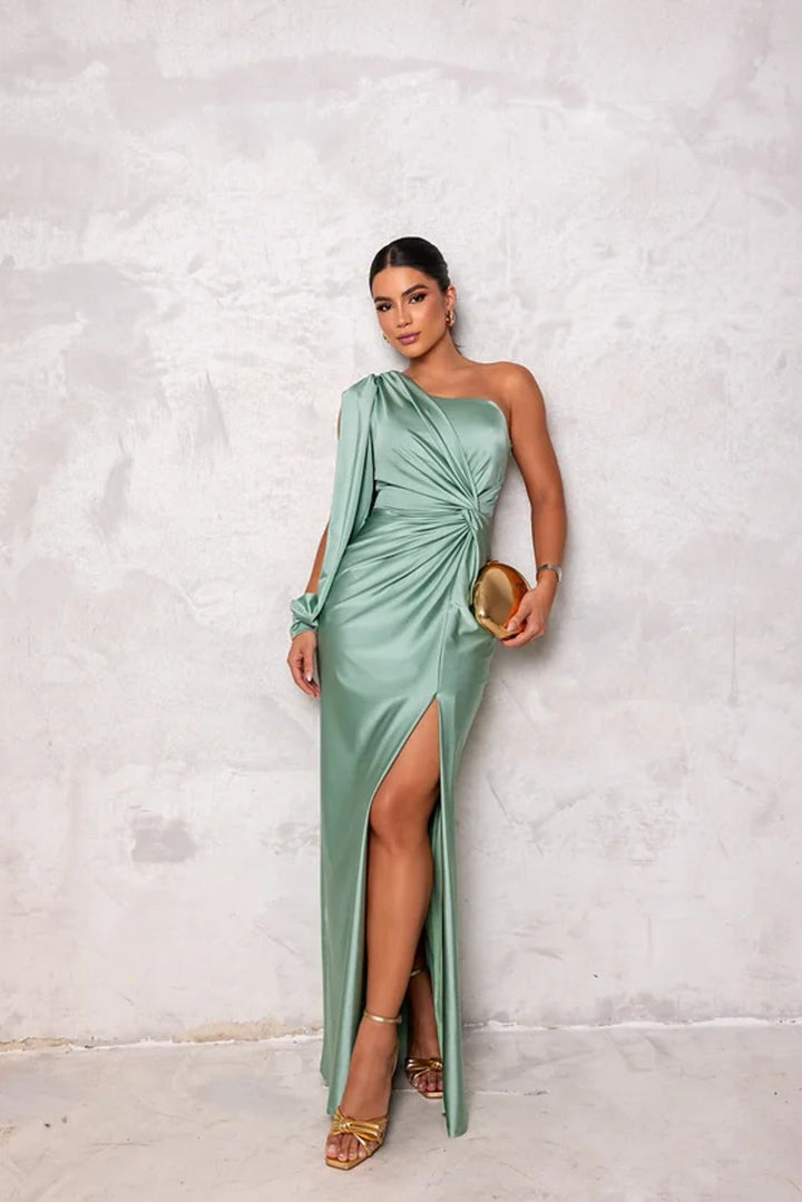 Penélope | Elegante vestido de noche maxi de un solo hombro