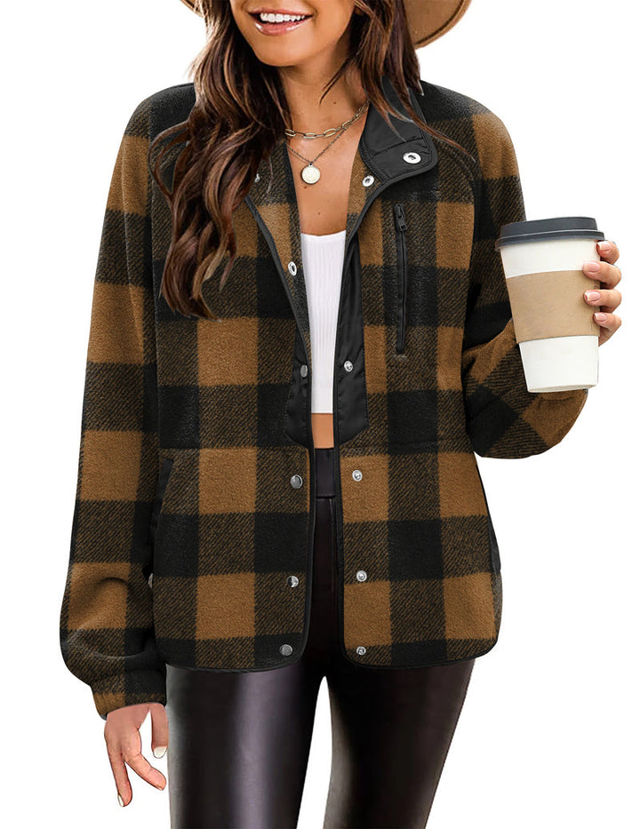 Zara | Chaqueta polar acogedora para mujer con diseño western de patrón azteca, estilo cálido y casual