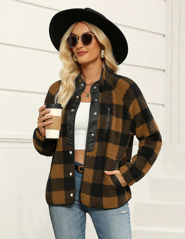 Zara | Chaqueta polar acogedora para mujer con diseño western de patrón azteca, estilo cálido y casual