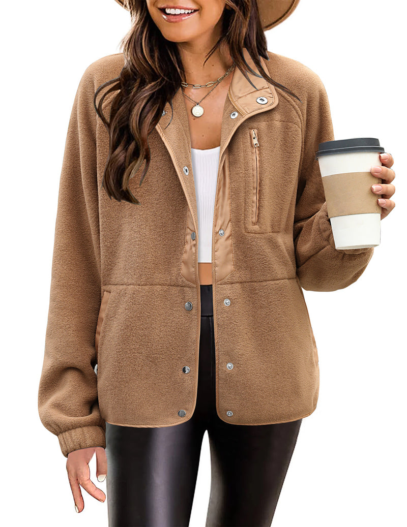 Zara | Chaqueta polar acogedora para mujer con diseño western de patrón azteca, estilo cálido y casual