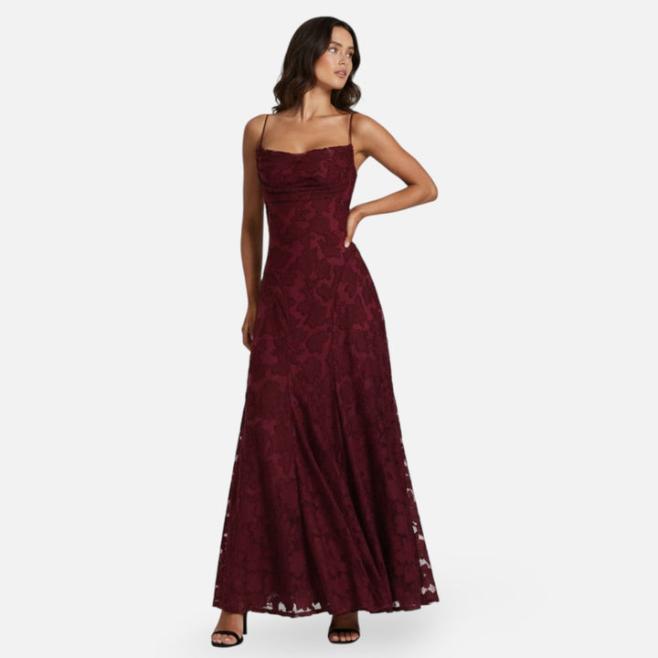 Lilly | vestido de noche femenino con corte en A, estilo maxi