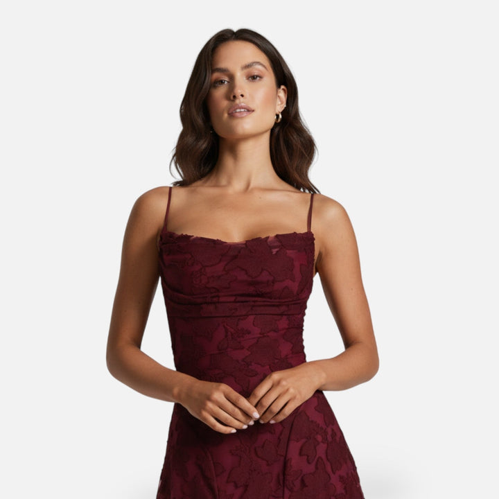 Lilly | vestido de noche femenino con corte en A, estilo maxi
