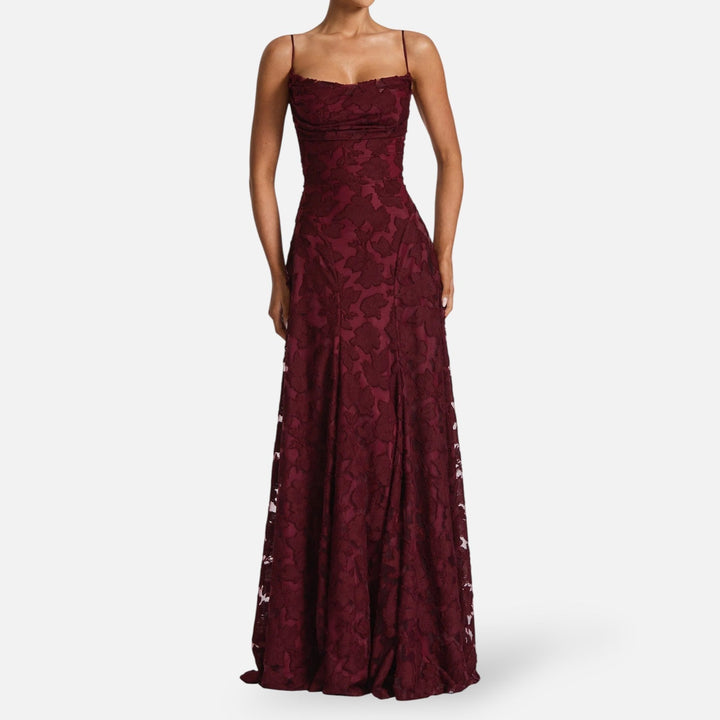 Lilly | vestido de noche femenino con corte en A, estilo maxi