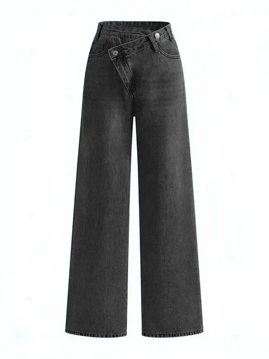 Nancy | Jeans de mujer con cintura asimétrica y perneras anchas