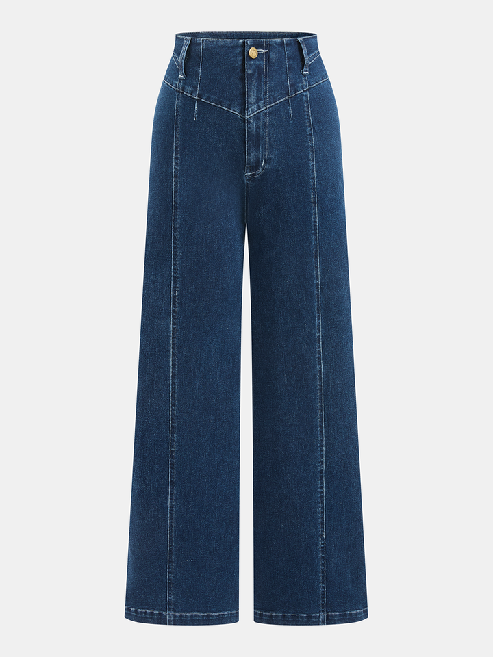 Gina | Jeans de mujer de tiro medio y pierna recta, estilo clásico