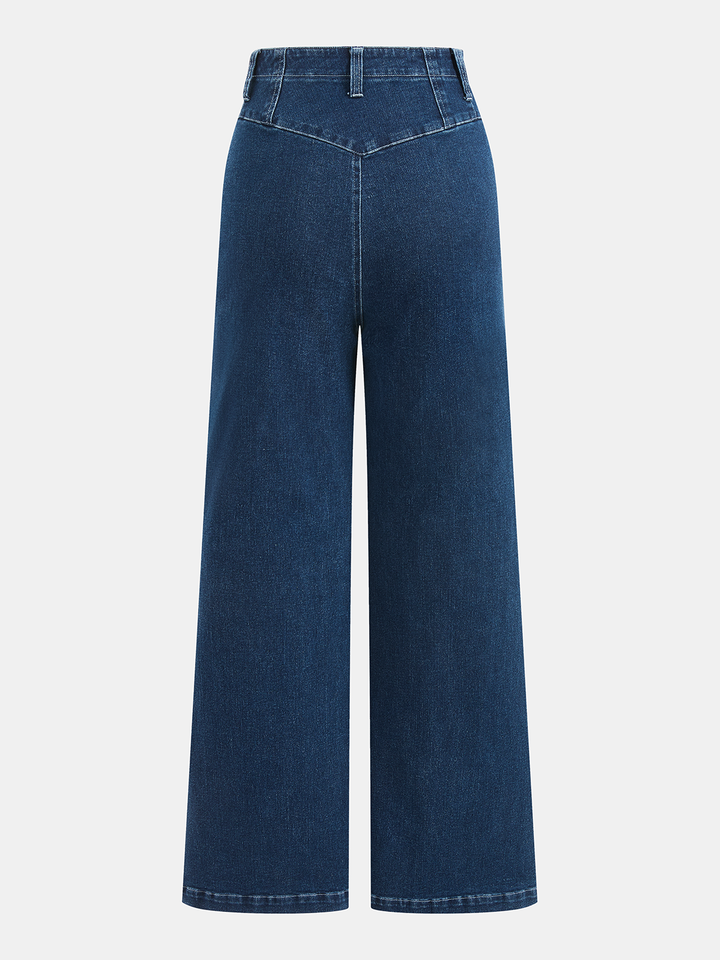 Gina | Jeans de mujer de tiro medio y pierna recta, estilo clásico