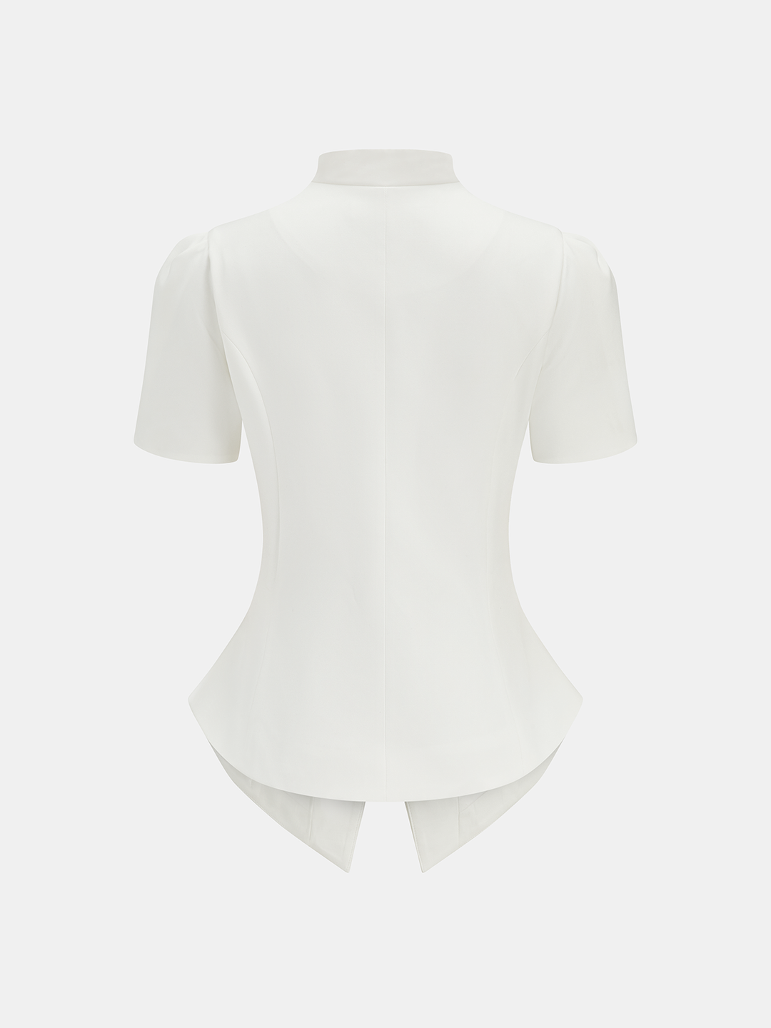 Jana | Blusa ajustada de mujer con manga corta, cuello y cierre de botones