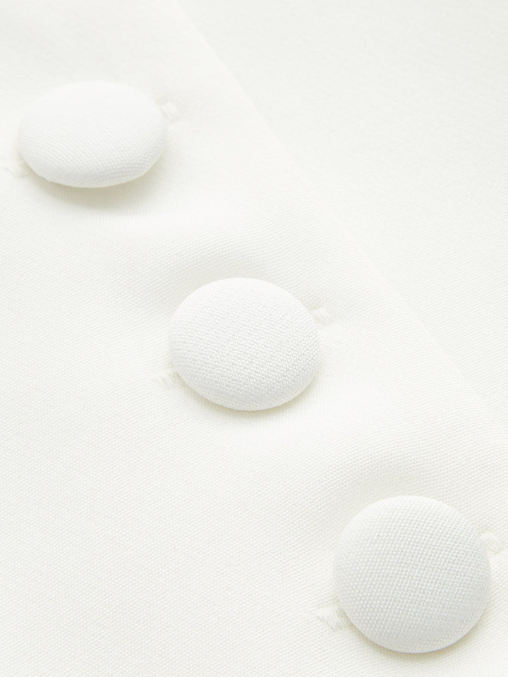 Jana | Blusa ajustada de mujer con manga corta, cuello y cierre de botones