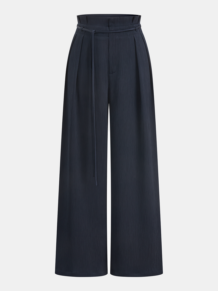 Henrietta | Pantalones de mujer anchos con cintura alta tipo paperbag