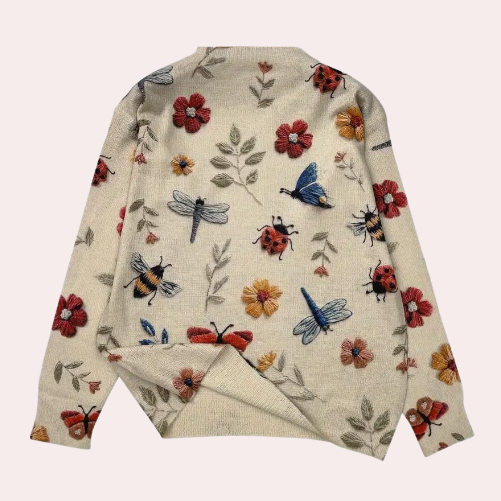Karyn - Suéter de Punto de Moda con Estampado – Estilo para Primavera y Otoño