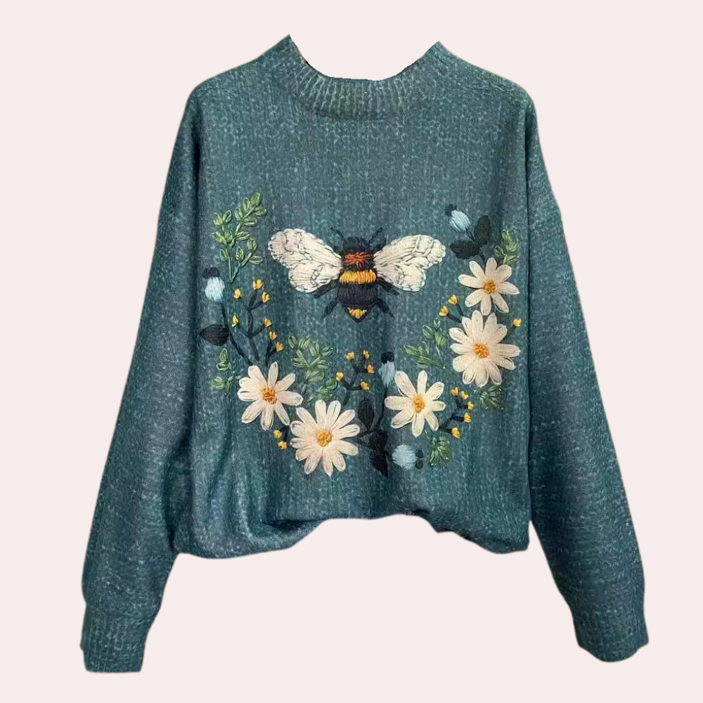 Karyn - Suéter de Punto de Moda con Estampado – Estilo para Primavera y Otoño