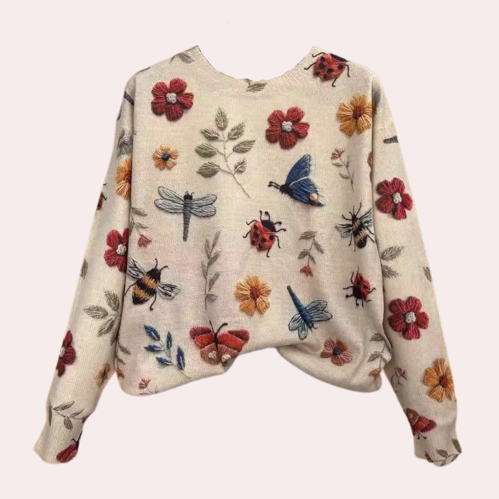 Karyn - Suéter de Punto de Moda con Estampado – Estilo para Primavera y Otoño