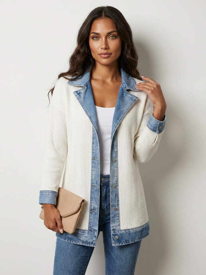 Christina | Chaqueta de punto para mujer estilo vaquero para el día a día – vestido de noche
