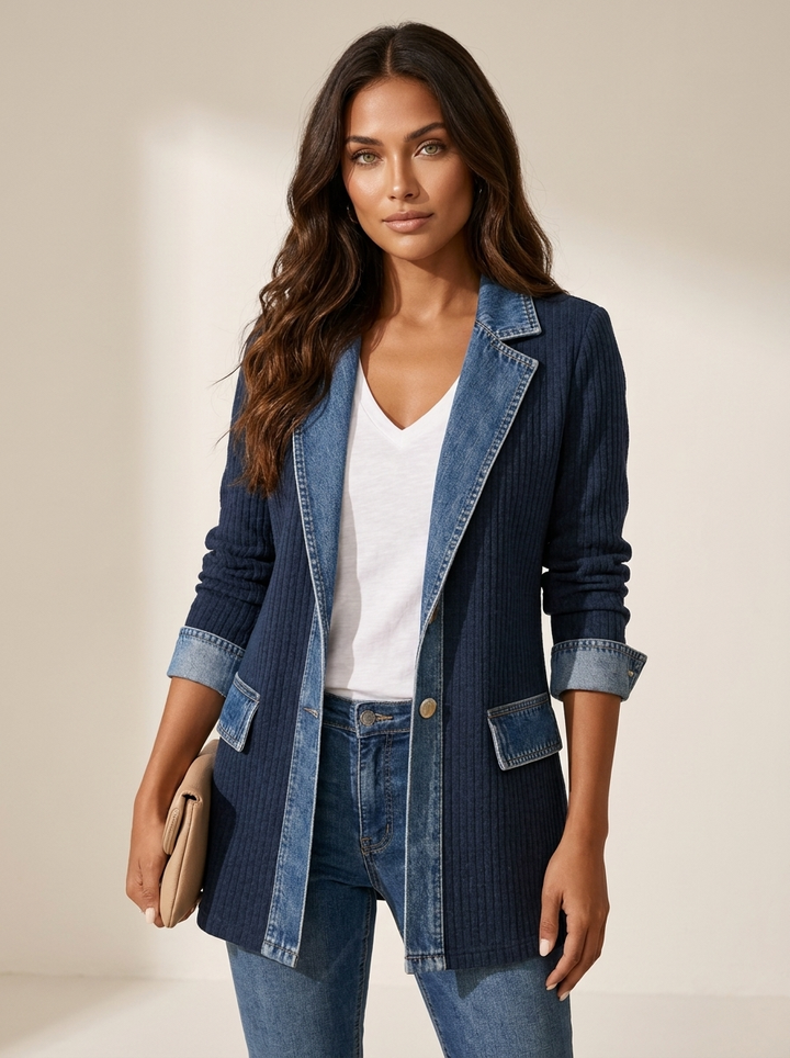 Christina | Chaqueta de punto para mujer estilo vaquero para el día a día – vestido de noche