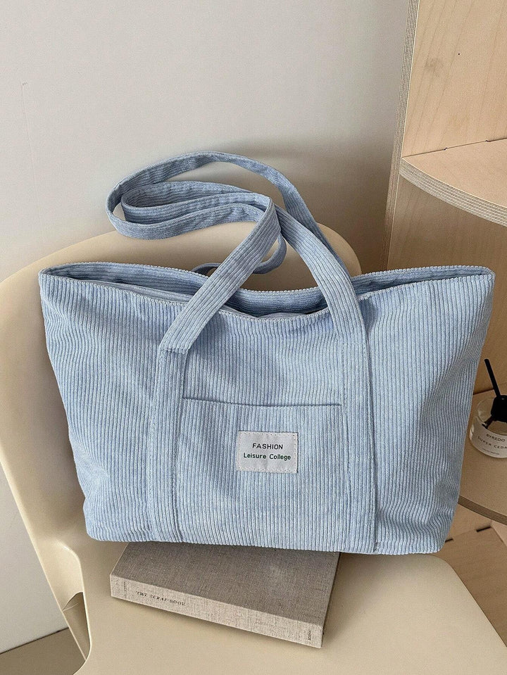 Sam | gran bolsa tote de mujer de suave pana, espaciosa y de corte relajado