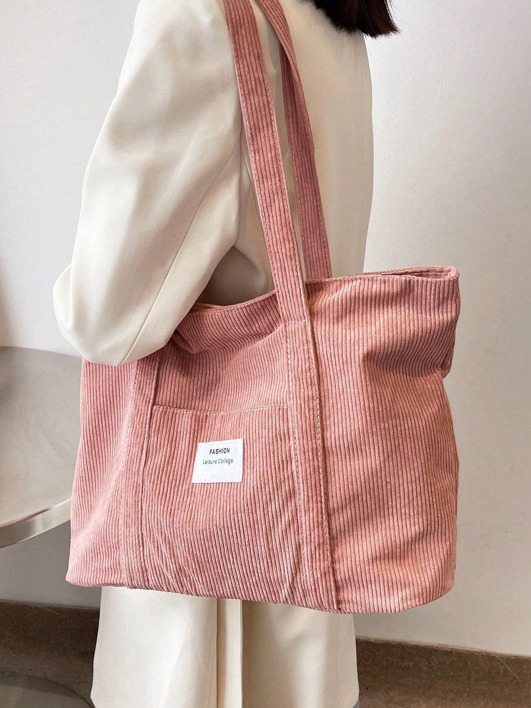 Sam | gran bolsa tote de mujer de suave pana, espaciosa y de corte relajado