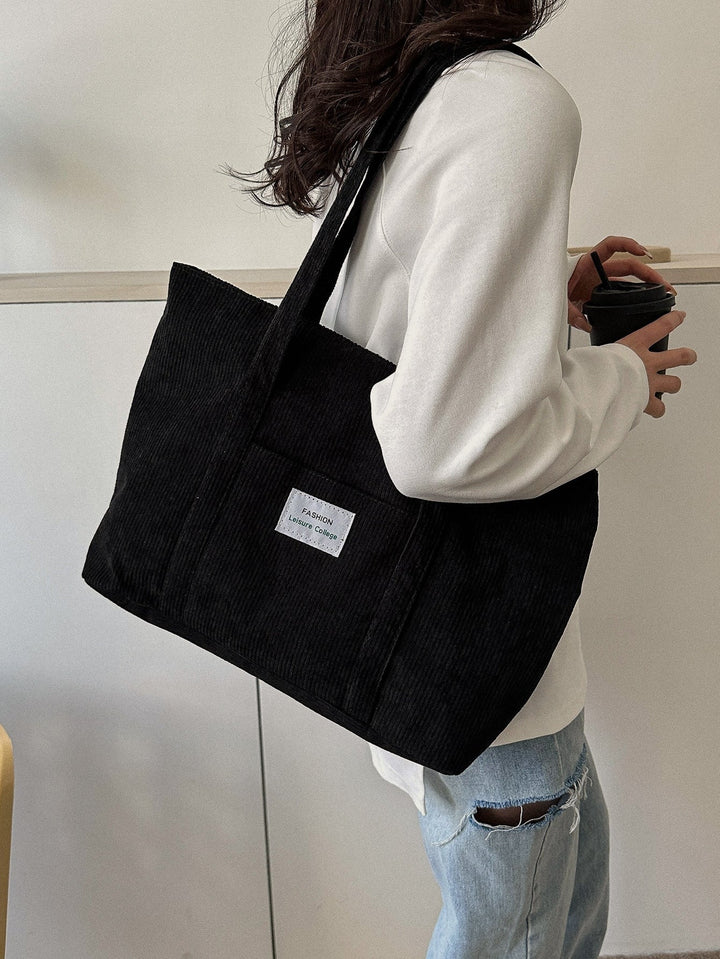 Sam | gran bolsa tote de mujer de suave pana, espaciosa y de corte relajado