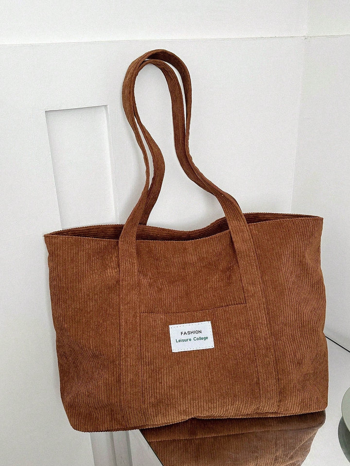 Sam | gran bolsa tote de mujer de suave pana, espaciosa y de corte relajado