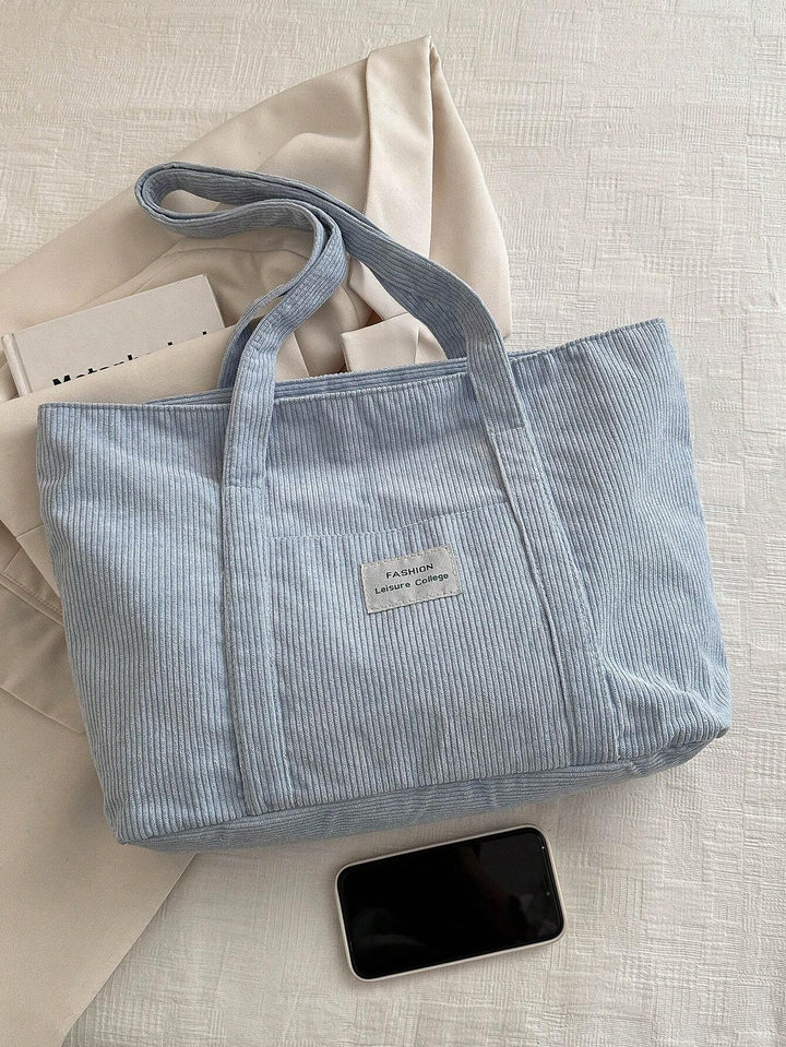 Sam | gran bolsa tote de mujer de suave pana, espaciosa y de corte relajado