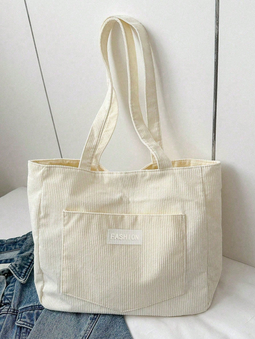 Sam | gran bolsa tote de mujer de suave pana, espaciosa y de corte relajado
