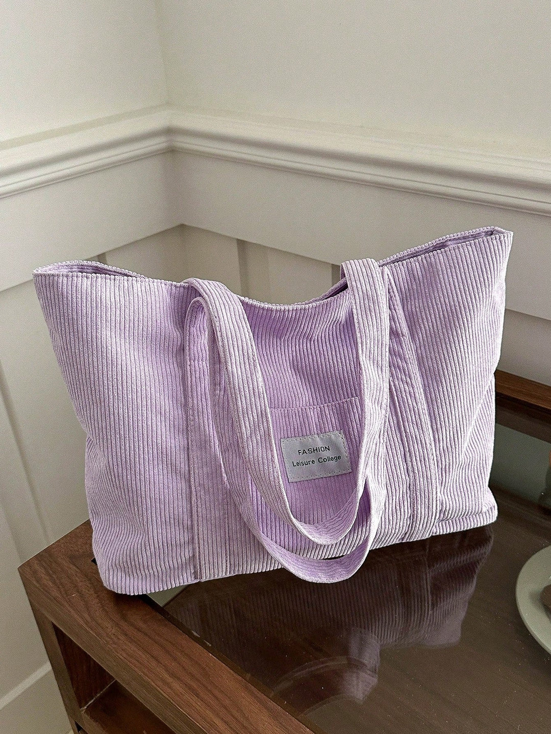 Sam | gran bolsa tote de mujer de suave pana, espaciosa y de corte relajado