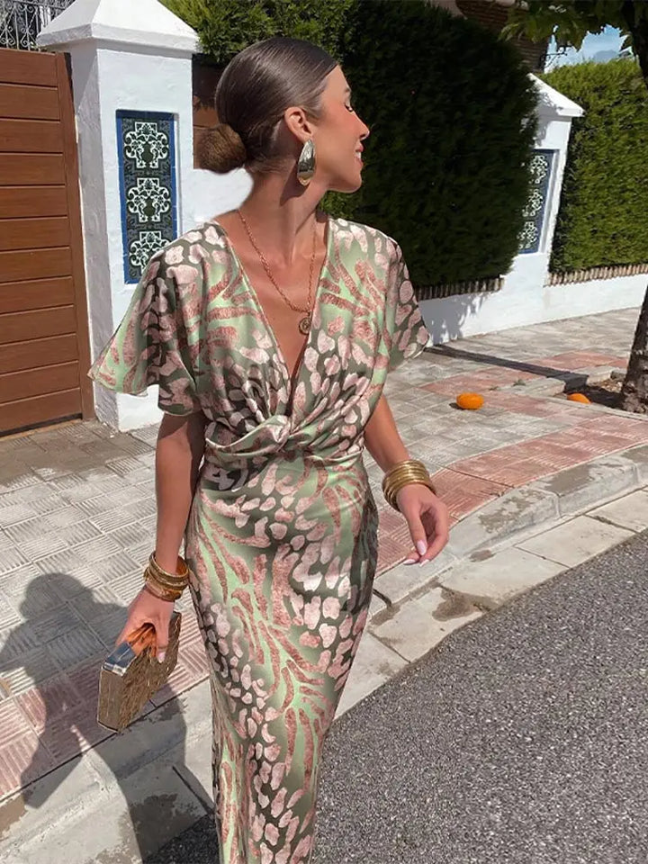 Izabela - Vestido cruzado para mujer | Midi