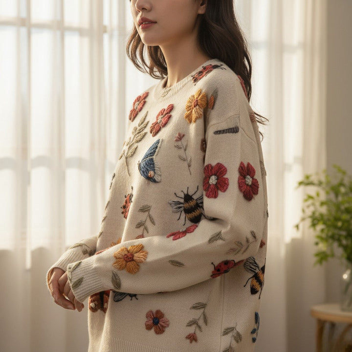 Karyn - Suéter de Punto de Moda con Estampado – Estilo para Primavera y Otoño