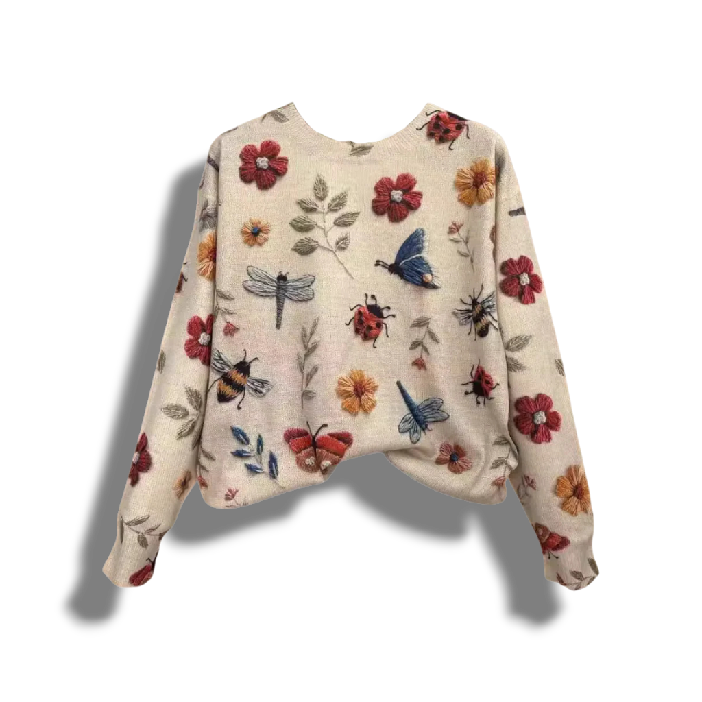 Karyn - Suéter de Punto de Moda con Estampado – Estilo para Primavera y Otoño