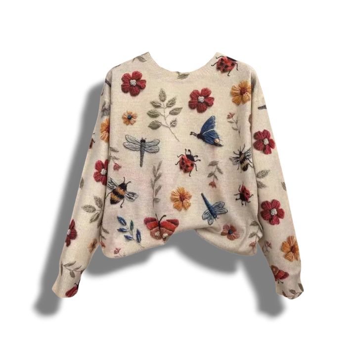Karyn - Suéter de Punto de Moda con Estampado – Estilo para Primavera y Otoño