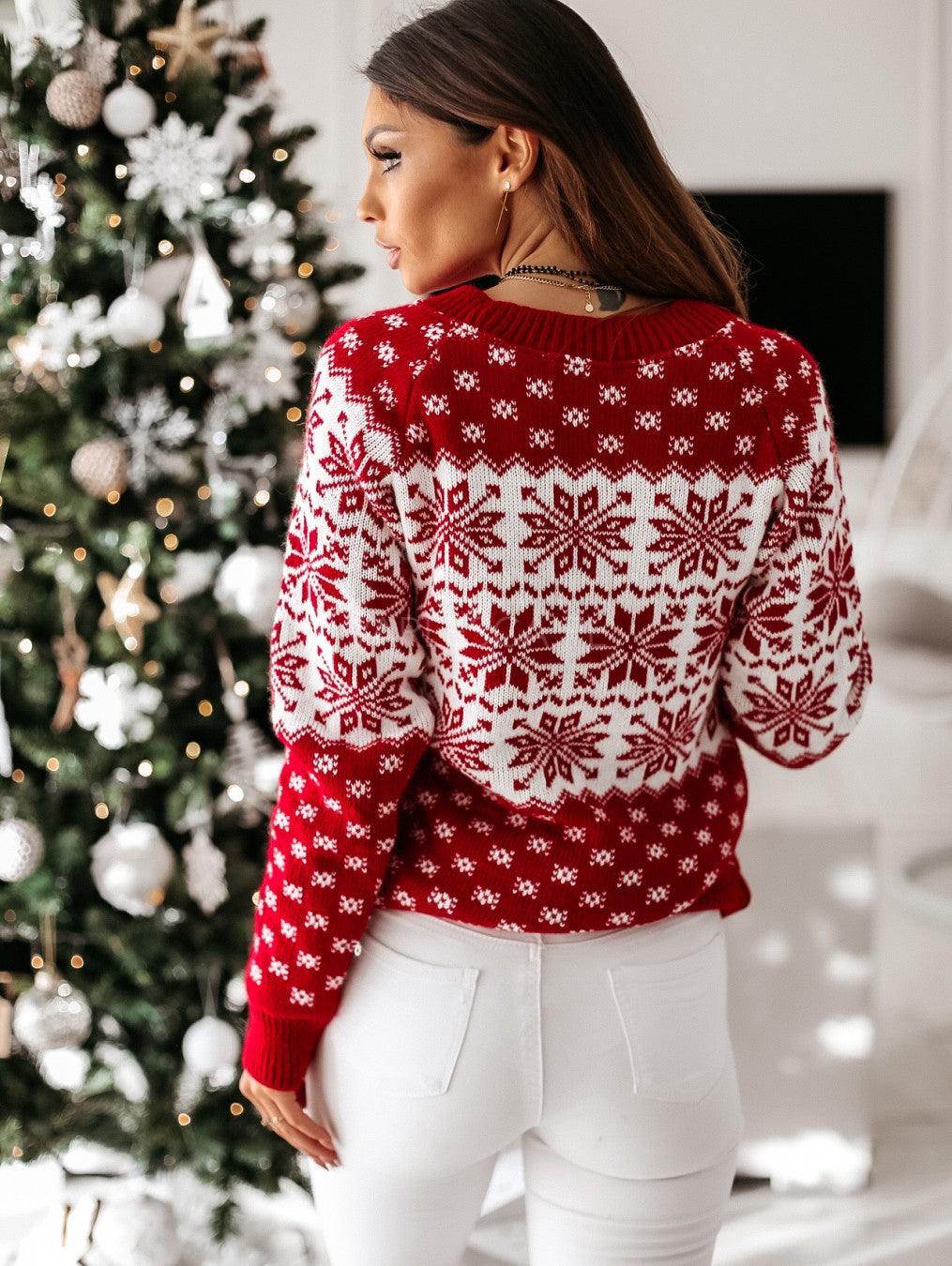 Lena | Suéter de mujer cálido de invierno SnowFlake