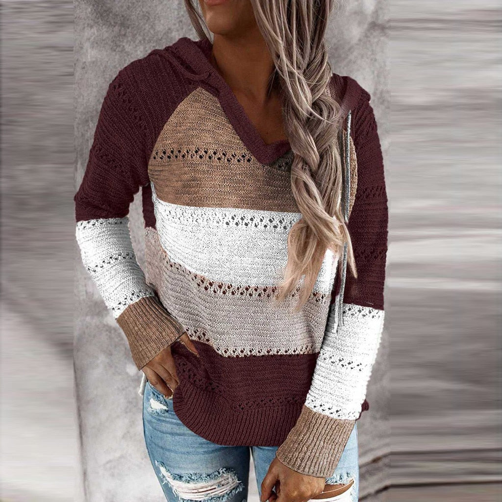 Aveline - Suéter de Mujer con Capucha Estilo Boho