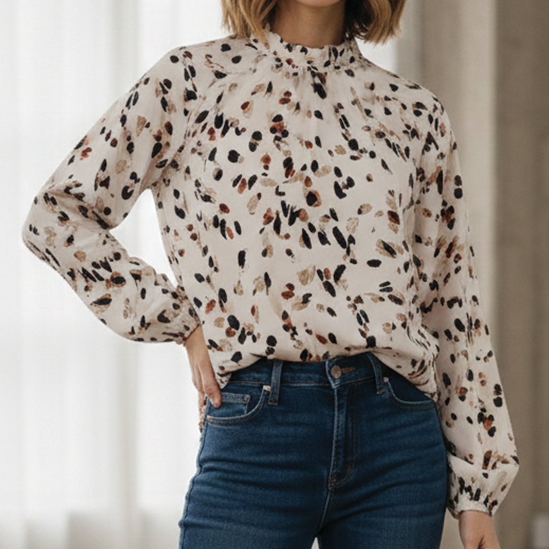 Sylvia | Blusa vintage femenina con volantes, elegante y romántica
